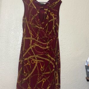 Ralph Lauren 16 Elegant Chain Print Dress